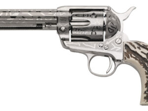 Taylors & Company OG1407 1873 Cattle Brand 357 Mag 6rd 5.50" Nickel Engraved Imitation Stag Grip