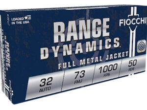 Fiocchi 32AP Range Dynamics  32ACP 73gr Full Metal Jacket 50 Per Box/20 Case