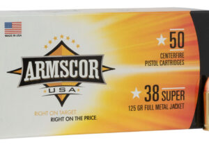Armscor FAC38SUPER1N USA  38Super 125gr Full Metal Jacket 50 Per Box/20 Case