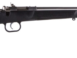Crickett KSA2295 Youth  22 WMR 1rd 16.12" Blued Barrel & Receiver, Fixed Front/Adjustable Rear Peep Sights, Black Synthetic Stock w/11.5" LOP, Rebounding Firing Pin Safety