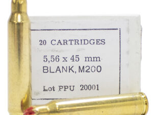 PPU PPB556 Blank Ammo  5.56x45mmNATO 20 Per Box/100 Case