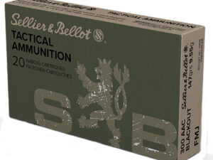 Sellier & Bellot SB300BLKB Rifle  300Blackout 147gr Full Metal Jacket 20 Per Box/50 Case