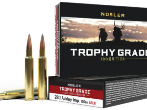 Nosler 60116 Trophy Grade Long-Range 280Ackley Improved 150gr Nosler Spitzer AccuBond Long Range 20 Per Box/10 Case