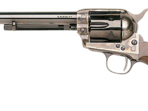 Taylors & Company 550907 1873 Cattleman SAO 45 Colt (LC) Caliber with 7.50" Blued Finish Barrel, 6rd Capacity Blued Finish Cylinder, Color Case Hardened Finish Steel Frame & Walnut Grip