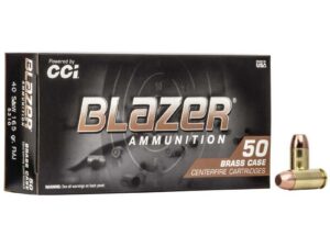 CCI Blazer Brass Handgun Ammunition .40 S&W 165 gr FMJ 1050 fps 1000/ct Case