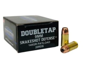 Double Tap SnakeShot Defense Handgun Ammunition 9mm Luger 145gr JHP+#9 Shot 20/ct
