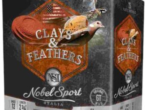 Nobel Sport Clays & Feathers Shotshells 12ga 2-3/4" 1oz 1300 fps #7.5 250/rd Case (10-25/ct Boxes)