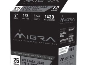 Migra Waterfowl Steel Shot Shotshells 12 ga 3" 1-1/4 oz 1430 fps #1/#3 25/ct