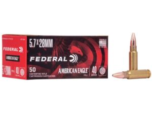 Federal American Eagle Rifle Ammunition 5.7x28mm FN 40 gr FMJ 1655 fps 500/ct