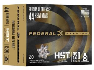 Federal Personal Defense HST Handgun Ammunition .44 Rem Mag 230gr JHP 1085 fps 20/ct