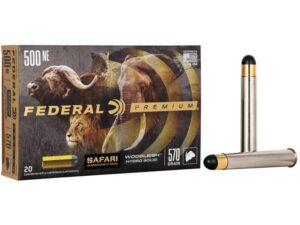 Federal Premium Cape-Shok .500 Nitro Express 3 570 gr Hydro Solid 2100 fps 20/ct