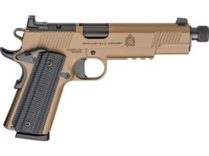 Springfield Armory 1911 Operator AOS Handgun .45 Auto 8rd Magazine(2) 5.75" Threaded Barrel Coyote Cerakote