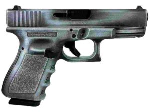 Glock 19 Gen 3 Custom "Crushed Silver Distressed" Compact Handgun 9mm Luger 15rd Magazines (2) 4" Barrel USA