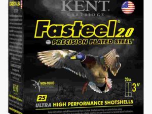Kent Fasteel 2.0 Shotshells 20 ga 3" 7/8oz 1550 fps #2 25/ct