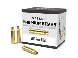 Nosler Unprimed Brass Rifle Cartridge Cases 50/ct .260 Rem