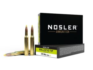 Nosler Ballistic Tip Hunting Rifle Ammunition 270 Win 140gr PT 2900 fps 20/ct