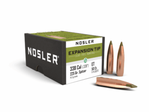 Nosler E-Tip Lead Free Rifle Bullets .338 Lapua Mag .338" 225 gr SPTZ ETIP 50/ct