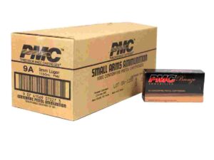 PMC Bronze Handgun Ammunition 9mm Luger 115 gr FMJ 1150 fps 1000/ct
