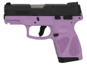 Taurus G2S Handgun 9mm Luger 7rd Magazines 3.2" Barrel Black Slide/Light Purple Grip