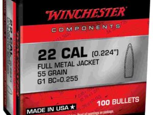 Winchester Centerfire Rifle Bullets 5.56 NATO .224" 55 gr FMJ 100/ct