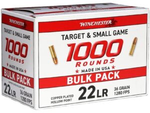 Winchester Target & Small Game Rimfire Ammunition .22 LR 36gr PHP 1280 fps 1000/ct