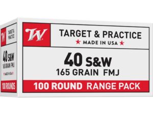 Winchester USA Handgun Ammunition .40 S&W 165 gr. FMJ 1060 fps 100/ct