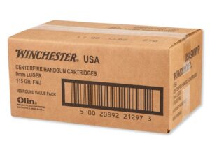 Winchester USA Handgun Ammunition 9mm Luger 115 gr. FMJ 1190 fps 1000/case