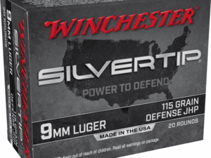 Winchester Silvertip Handgun Ammunition 9mm Luger 115 gr. JHP 1225 fps 20/ct