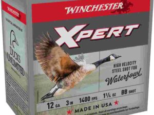Winchester Xpert High-Velocity Steel Shotshells 12 ga 3" 1-1/4 oz #BB 1400 fps 25/ct