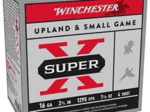Winchester Super-X High-Brass Shotshells 16 ga 2-3/4" 1-1/8 oz 1295 fps #4 25/ct