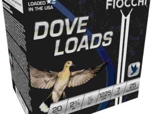 Fiocchi Steel Target Shotshells 20 ga 2-3/4" 7/8oz 1225fps #7 25/ct