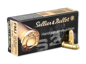 Sellier & Bellot Pistol & Revolver Ammo .32 ACP 73 gr FMJ 50/box