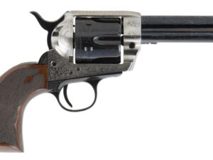 Cimarron PP410LSFW Frontier Pre-War 1896-1940 45 Colt (LC) 6 Shot, 4.75" Blued Steel Barrel, Blued Cylinder, Old Silver Engraved Steel Frame, Checkered Walnut Grip, Exposed Hammer