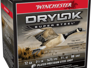 Winchester Ammo SSH12LHBB Drylok Super Steel High Velocity 12Gauge 3.50" 1 1/2oz BBShot 25 Per Box/10 Case