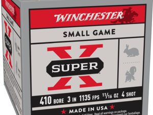 Winchester Ammo X4134 Super X Heavy Game Load High Brass 410Gauge 3" 11/16oz 4Shot 25 Per Box/10 Case