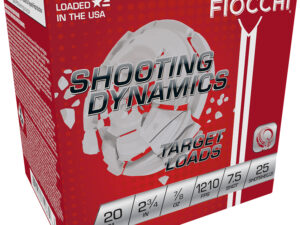 Fiocchi 20SD75 Shooting Dynamics Target 20Gauge 2.75" 7/8oz 7.5Shot 25 Per Box/10 Case