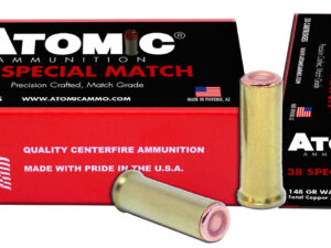 Atomic Ammunition 449 Match Precision Craft 38Special 148gr Hollow Base Wadcutter 50 Per Box/10 Case