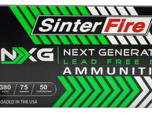 SinterFire Inc SF38075NXG Next Generation (NXG)  380ACP 75gr Lead Free Ball 50 Per Box/20 Case