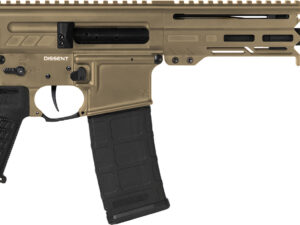CMMG 55A938FCT Dissent  5.56x45mm NATO 30+1 6.50", Coyote Tan Cerakote Rec, OEM Grip, Picatinny Buffer Adapter, Zeroed Drop-In Single Stage Trigger