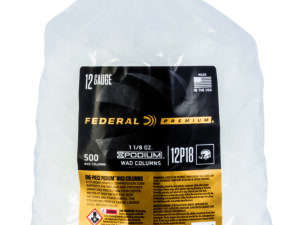 Federal 12P18 Podium Wad Premium 12Gauge 1 1/8oz White Plastic 500/ 10