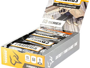 Taurus 389-0009-01 G3 Magazine Pop Display 15rd 9mm Luger Black Steel w/ Polymer Base Plate (12 Mags)
