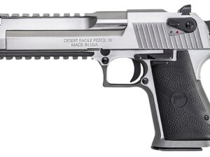 Magnum Research DE357SRMB Desert Eagle Mark XIX 357 Mag 9+1 6" Stainless Steel Barrel, Stainless Steel Serrated Slide, Stainless Steel Frame w/Beavertail & Picatinny Rail, Weaver Top Mount