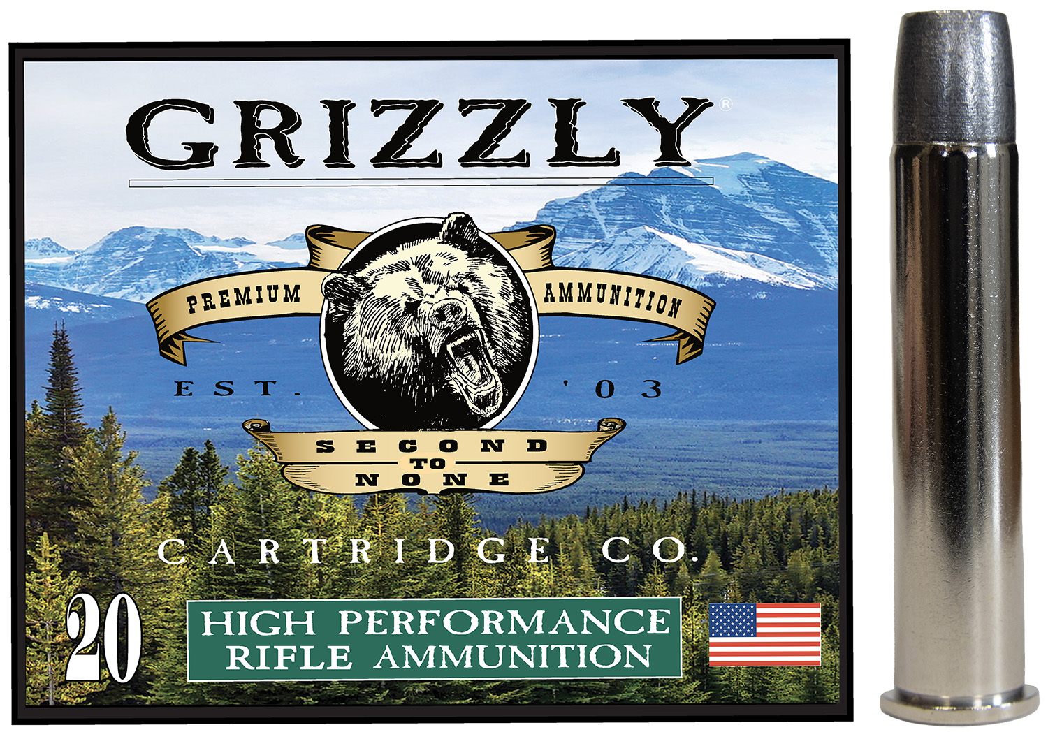 Grizzly Ammo GC45/70+P8 45-70Gov+P 460gr Wide Long Nose Gas Check 20 Per Box/10 Case