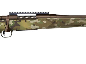 Mossberg 28284 Patriot  Compact 7mm PRC 3+1 20" Patriot Brown Cerakote Threaded Bull Barrel, Patriot Brown Cerakote Steel Receiver w/Picatinny Rail, MultiCam Fixed Synthetic Stock