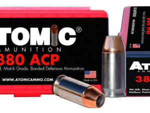 Atomic Ammunition 00414 Pistol Precision Craft 380ACP 90gr Hollow Point 50 Per Box/10 Case