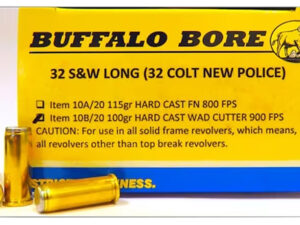 Buffalo Bore Ammunition 18B20 Personal Defense Strictly Business 500S&W Mag 440gr Gas Checked Lead Flat Nose 20 Per Box/12 Case