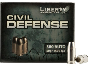 Liberty Ammunition LACD380023 Civil Defense  380ACP 50gr Lead Free Fragmenting Hollow Point 20 Per Box/50 Case