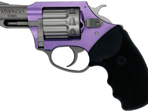 Charter Arms 52340 Pathfinder Lavender Lady Small Frame 22 WMR 8rd 2" Stainless Steel Barrel, Lavender Aluminum Frame, Stainless Cylinder, Black Finger Grooved Rubber Grip, Exposed Hammer