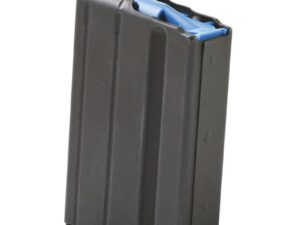 ASC AR-15 Stainless Steel Magazine 6.5 Grendel Black with Blue Follower 5/rd