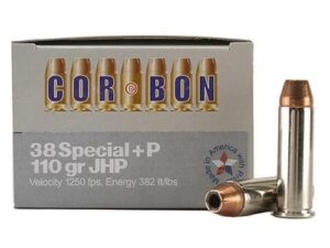 Corbon Self-Defense JHP Handgun Ammunition .38 Spl (+P) 110 gr JHP 1050 fps 20/box